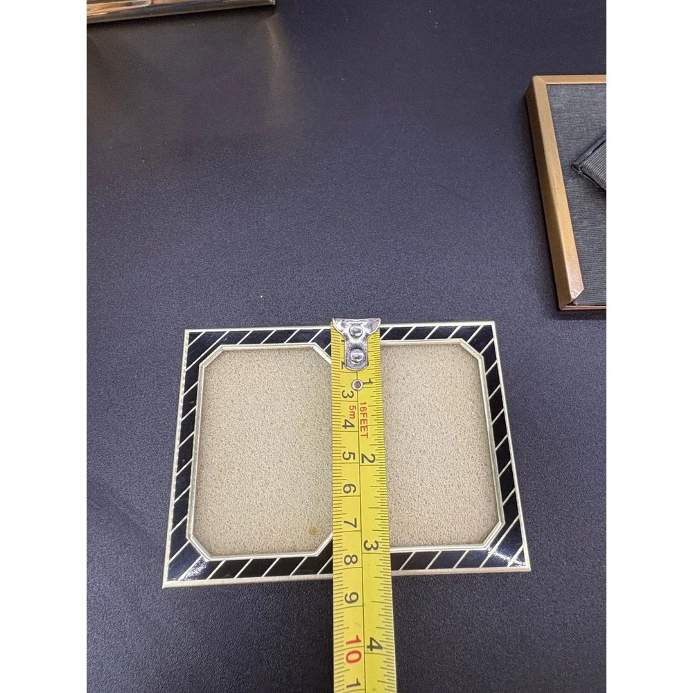 Vintage Gold Picture Frame Lot Michaels 4x5 Double Hinge Tabletop Decor Set 5